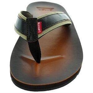 NWR Levi's Brown and Black Flip-Flop Sandals